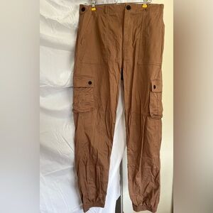 Wondery Cargo Hiking Pants Dark Tan Size L-Tall Deep Pockets